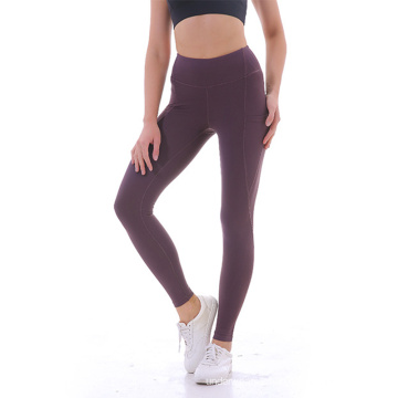 Tummy Control Workout Running Stretch Yoga High Waist Out Pockets Pants Moisture Wicking Leggings